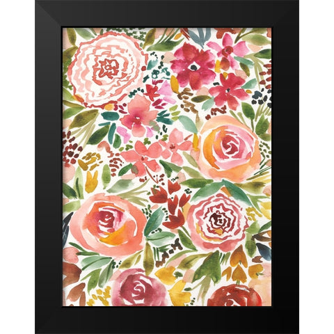 Garden Bliss IV Black Modern Wood Framed Art Print by Warrick, Cheryl