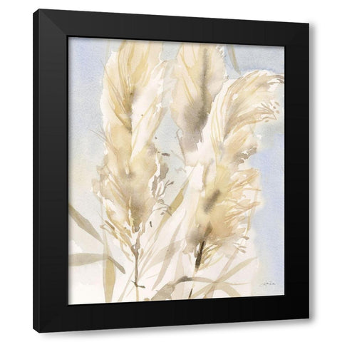 Pampas Grasses Black Modern Wood Framed Art Print by Pete, Katrina