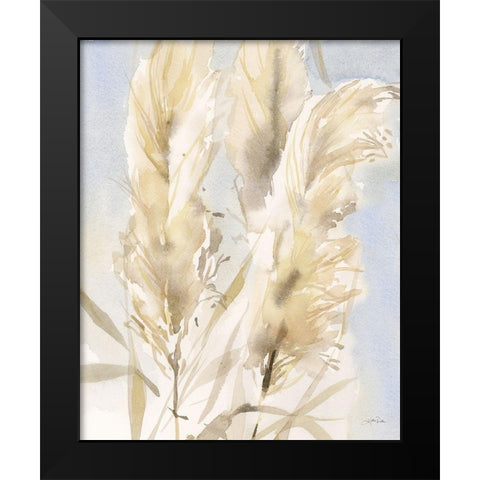Pampas Grasses Black Modern Wood Framed Art Print by Pete, Katrina