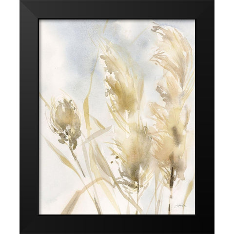 Pampas Grasses Black Modern Wood Framed Art Print by Pete, Katrina