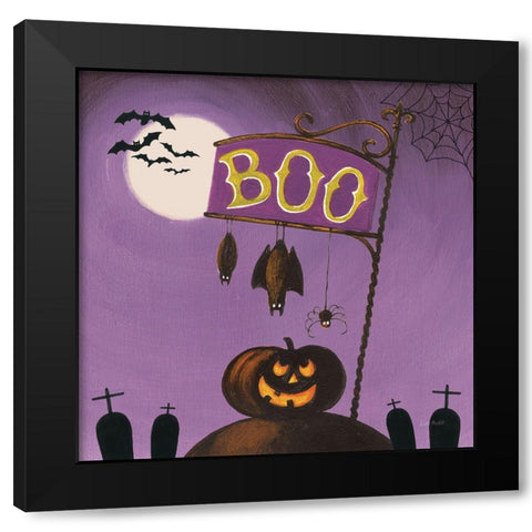 Happy Haunting IV Black Modern Wood Framed Art Print with Double Matting by Audit, Lisa