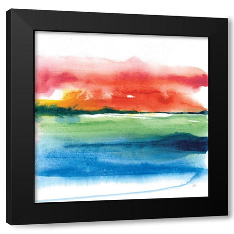 Jewel Waterway II Black Modern Wood Framed Art Print by Paschke, Chris