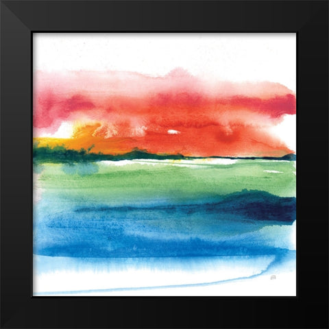 Jewel Waterway II Black Modern Wood Framed Art Print by Paschke, Chris