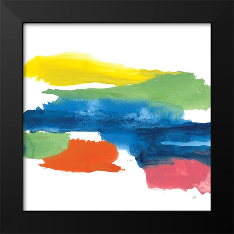 Jewel Abstraction I Black Modern Wood Framed Art Print by Paschke, Chris