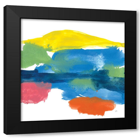 Jewel Abstraction II Black Modern Wood Framed Art Print with Double Matting by Paschke, Chris