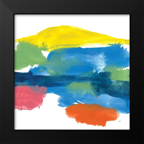 Jewel Abstraction II Black Modern Wood Framed Art Print by Paschke, Chris