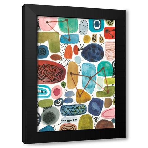 Bliss III Black Modern Wood Framed Art Print by Warrick, Cheryl