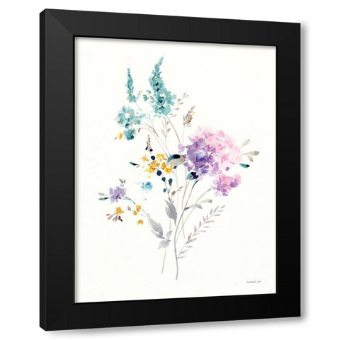 Lilac Season I Black Modern Wood Framed Art Print with Double Matting by Nai, Danhui