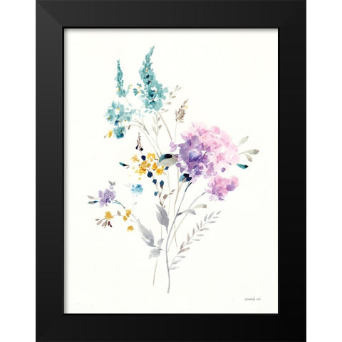 Lilac Season I Black Modern Wood Framed Art Print by Nai, Danhui