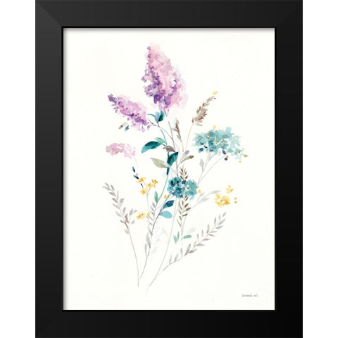 Lilac Season II Black Modern Wood Framed Art Print by Nai, Danhui