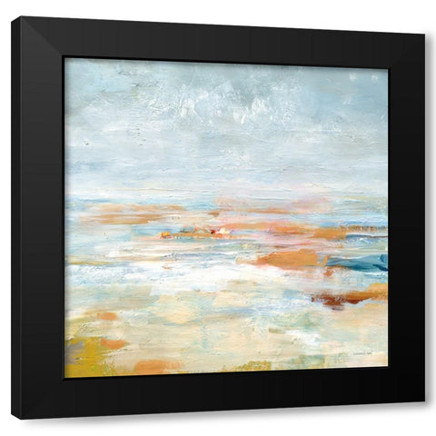 To the Sea Black Modern Wood Framed Art Print by Nai, Danhui