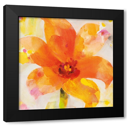 Bright Tulips II Black Modern Wood Framed Art Print by Hristova, Albena