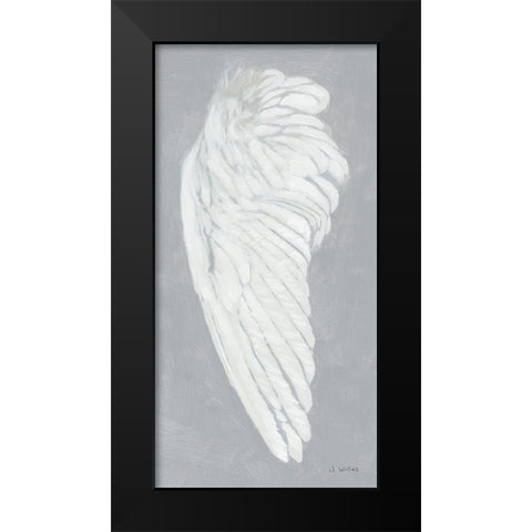 Wings II on Gray Flipped Black Modern Wood Framed Art Print by Wiens, James