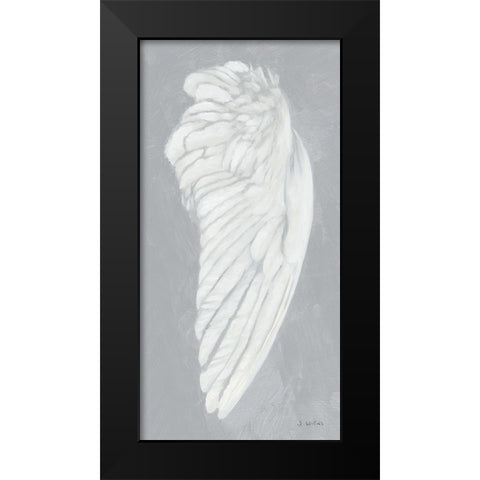 Wings III on Gray Flipped Black Modern Wood Framed Art Print by Wiens, James