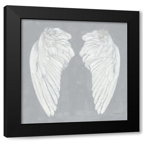 Wings I on Gray Flipped Black Modern Wood Framed Art Print by Wiens, James