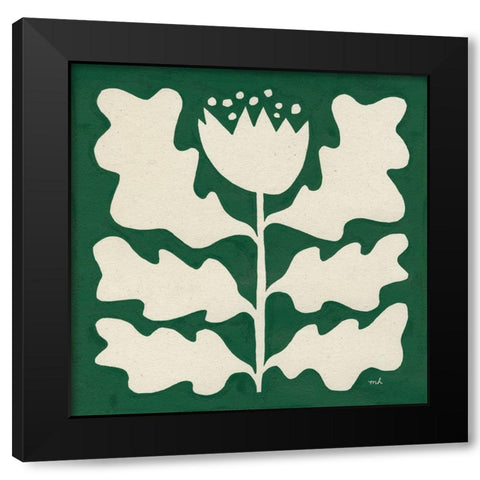 Delighted I Emerald Black Modern Wood Framed Art Print by Hershey, Moira