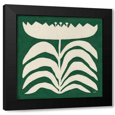 Delighted II Emerald Black Modern Wood Framed Art Print with Double Matting by Hershey, Moira