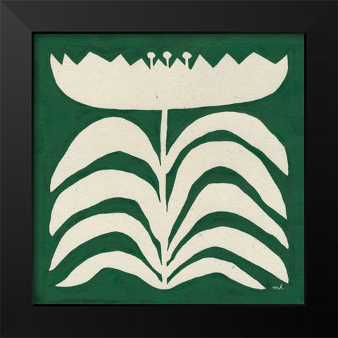 Delighted II Emerald Black Modern Wood Framed Art Print by Hershey, Moira