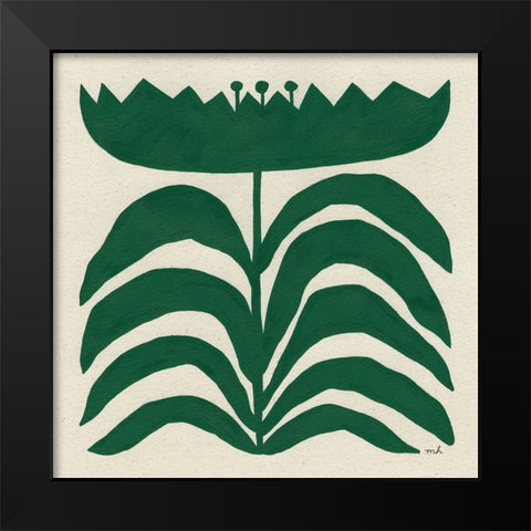 Delighted III Emerald Black Modern Wood Framed Art Print by Hershey, Moira
