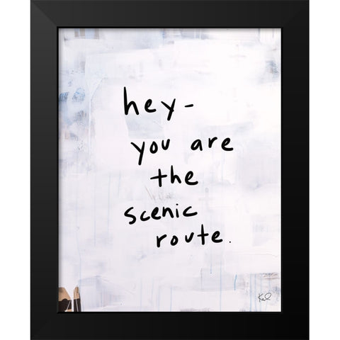 Hey II Black Modern Wood Framed Art Print by Youngstrom, Kent