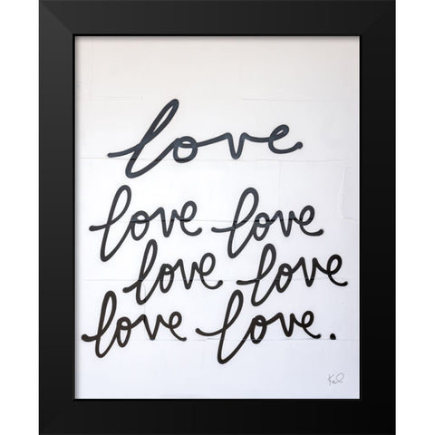 Love Times Seven Black Modern Wood Framed Art Print by Youngstrom, Kent