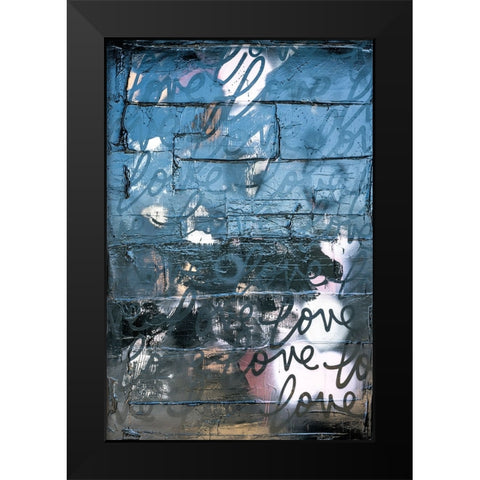 Love Graffiti Black Modern Wood Framed Art Print by Youngstrom, Kent