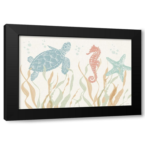Seaside Style I Black Modern Wood Framed Art Print with Double Matting by Tavoletti, Anne