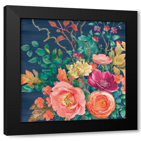 Floral Drama VII Black Modern Wood Framed Art Print by Grove, Beth
