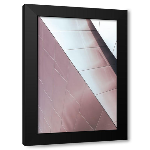 Skyscaper VI Bright Black Modern Wood Framed Art Print by Aledanda