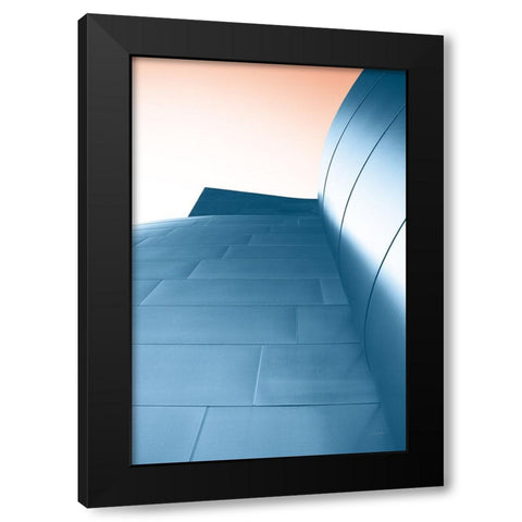 Skyscaper VIII Bright Black Modern Wood Framed Art Print by Aledanda