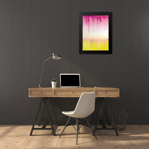 Dip Dye I Bright Black Modern Wood Framed Art Print by Schlabach, Sue