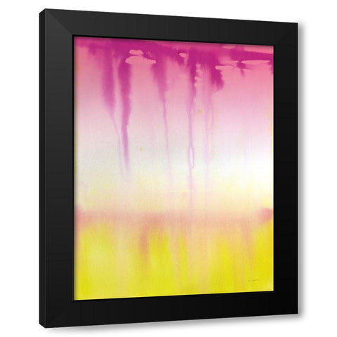 Dip Dye I Bright Black Modern Wood Framed Art Print by Schlabach, Sue