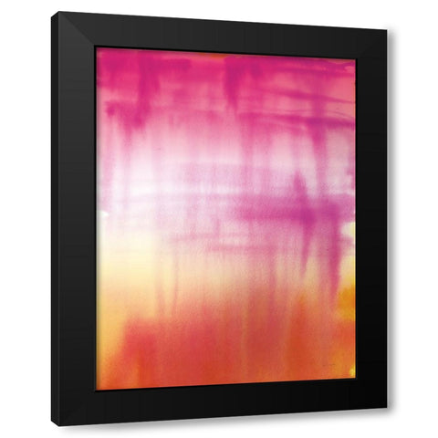 Dip Dye II Bright Black Modern Wood Framed Art Print with Double Matting by Schlabach, Sue