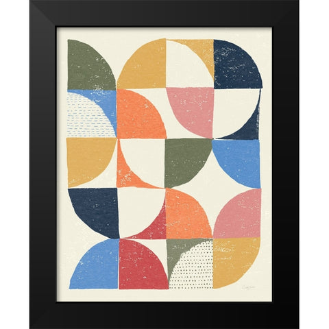 Colorful Night Sky I Retro Black Modern Wood Framed Art Print by Prahl, Courtney