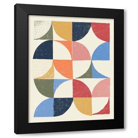 Colorful Night Sky II Black Modern Wood Framed Art Print with Double Matting by Prahl, Courtney