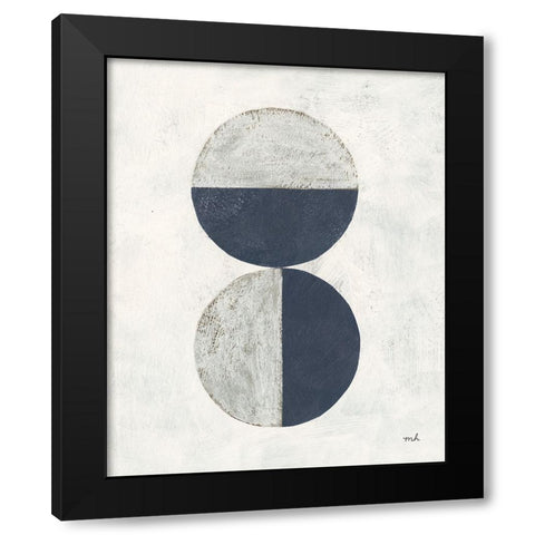 Colorful Orbs II Black Modern Wood Framed Art Print by Hershey, Moira