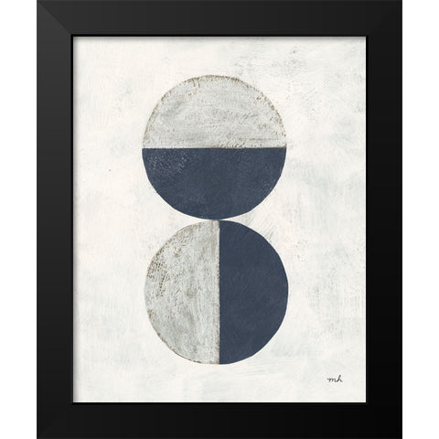 Colorful Orbs II Black Modern Wood Framed Art Print by Hershey, Moira