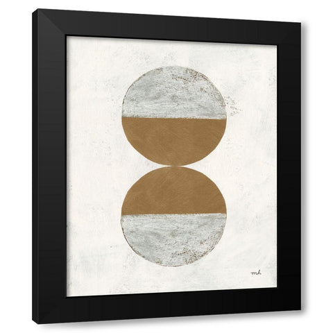 Colorful Orbs III Black Modern Wood Framed Art Print by Hershey, Moira