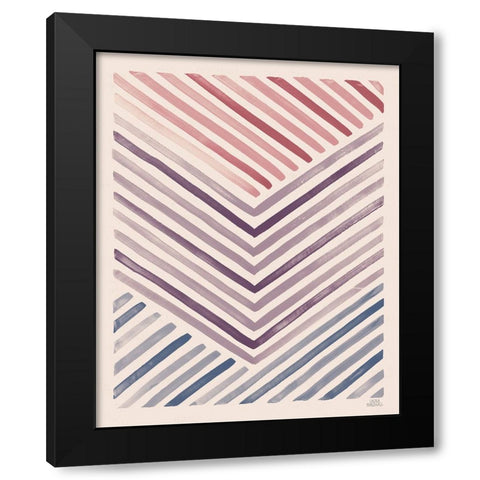 Red and Blue Sunset IV Black Modern Wood Framed Art Print by Marshall, Laura