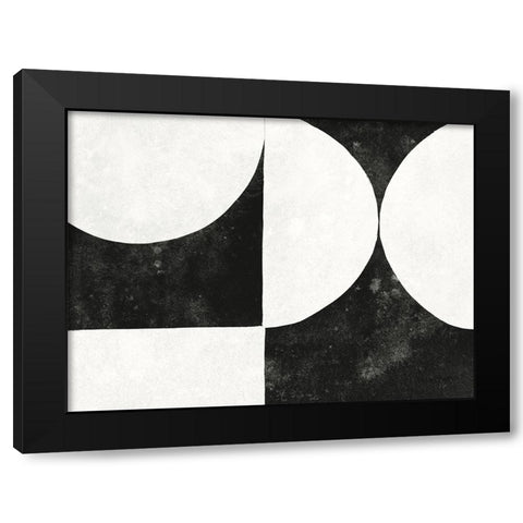 Strand VI BW Black Modern Wood Framed Art Print with Double Matting by Nai, Danhui