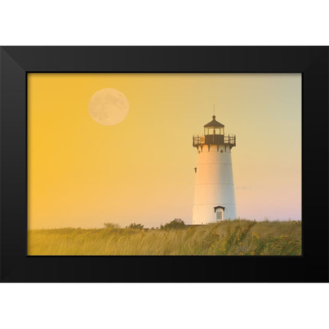 Moon over Marthas Vineyard Yellow Black Modern Wood Framed Art Print by Gendreau, Katherine