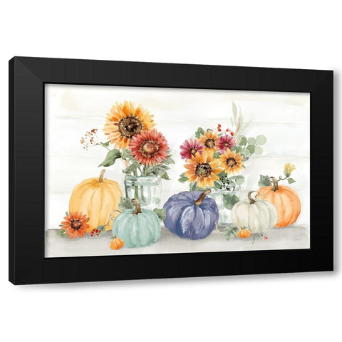 Autumn Ramble VI Navy Black Modern Wood Framed Art Print by Pete, Katrina