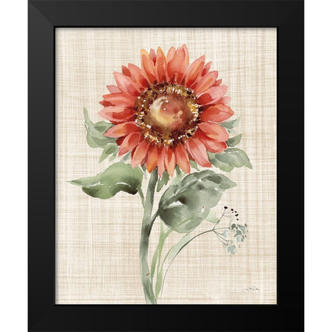 Autumn Ramble II Linen Black Modern Wood Framed Art Print by Pete, Katrina