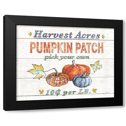 Fall Flair V Shiplap Black Modern Wood Framed Art Print with Double Matting by Tavoletti, Anne