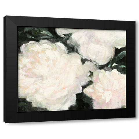 Blushing Summer II on Black Black Modern Wood Framed Art Print with Double Matting by Purinton, Julia