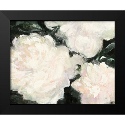 Blushing Summer II on Black Black Modern Wood Framed Art Print by Purinton, Julia