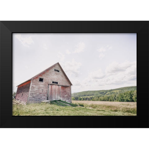 Barn With a View Black Modern Wood Framed Art Print by Larson, Nathan