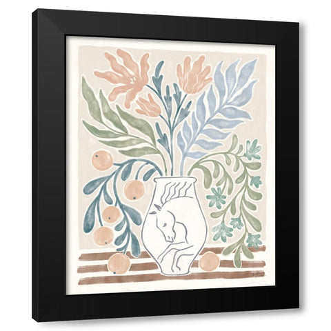 Cyprus V Neutral Black Modern Wood Framed Art Print with Double Matting by Penner, Janelle