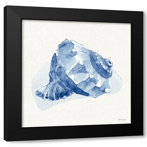 Seaside X Blue Black Modern Wood Framed Art Print by Grove, Beth