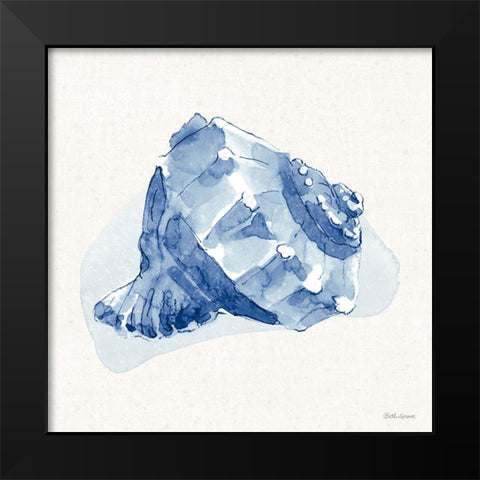 Seaside X Blue Black Modern Wood Framed Art Print by Grove, Beth